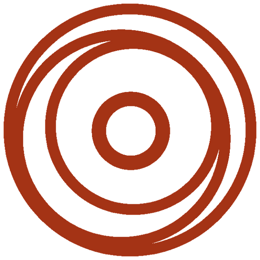 The Jellyspot mark: concentric rings in rust orange on a transparent background.